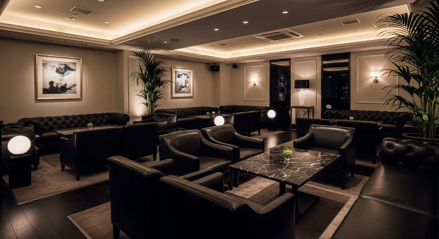 六本木の高級ラウンジの洗練された店内