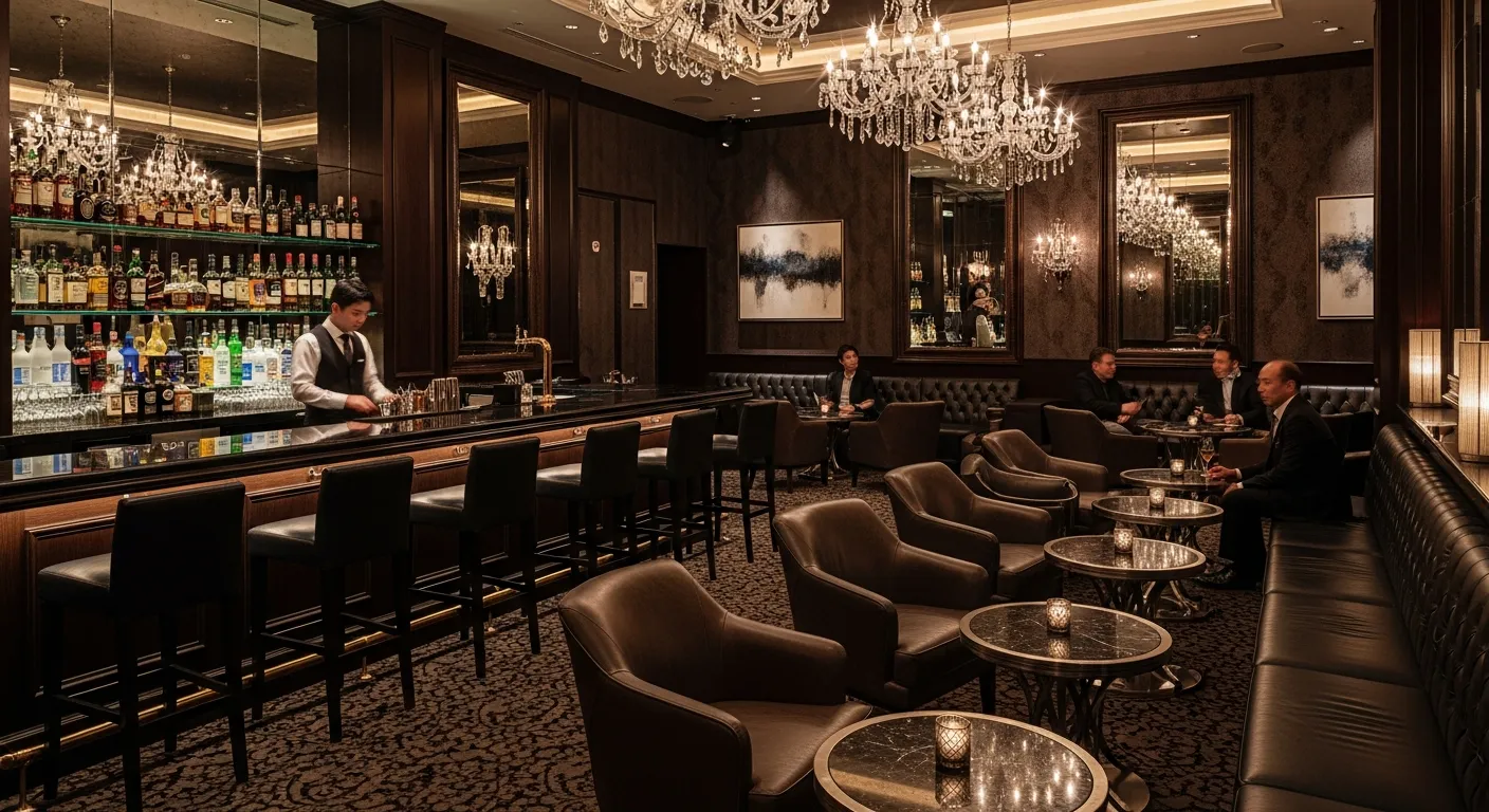 六本木の高級ラウンジの店内風景