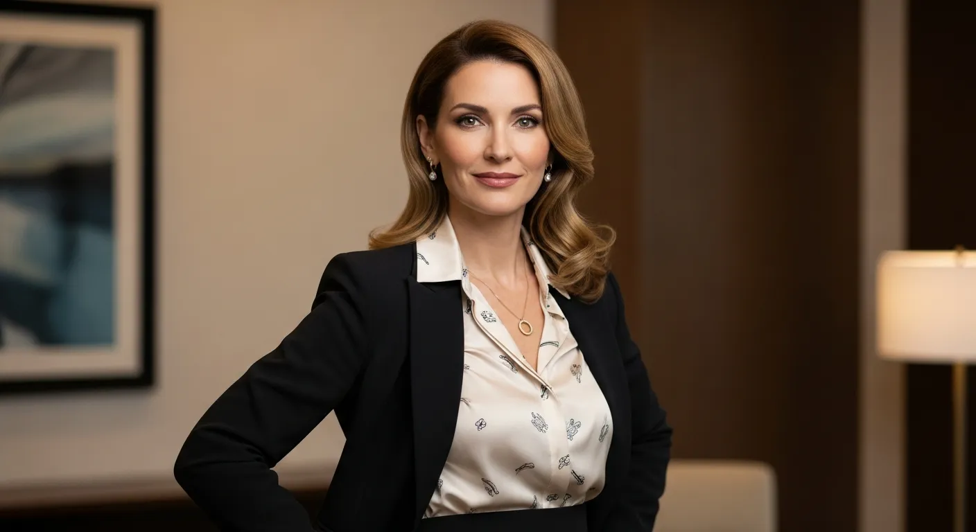 30代女性の上品なポートレート