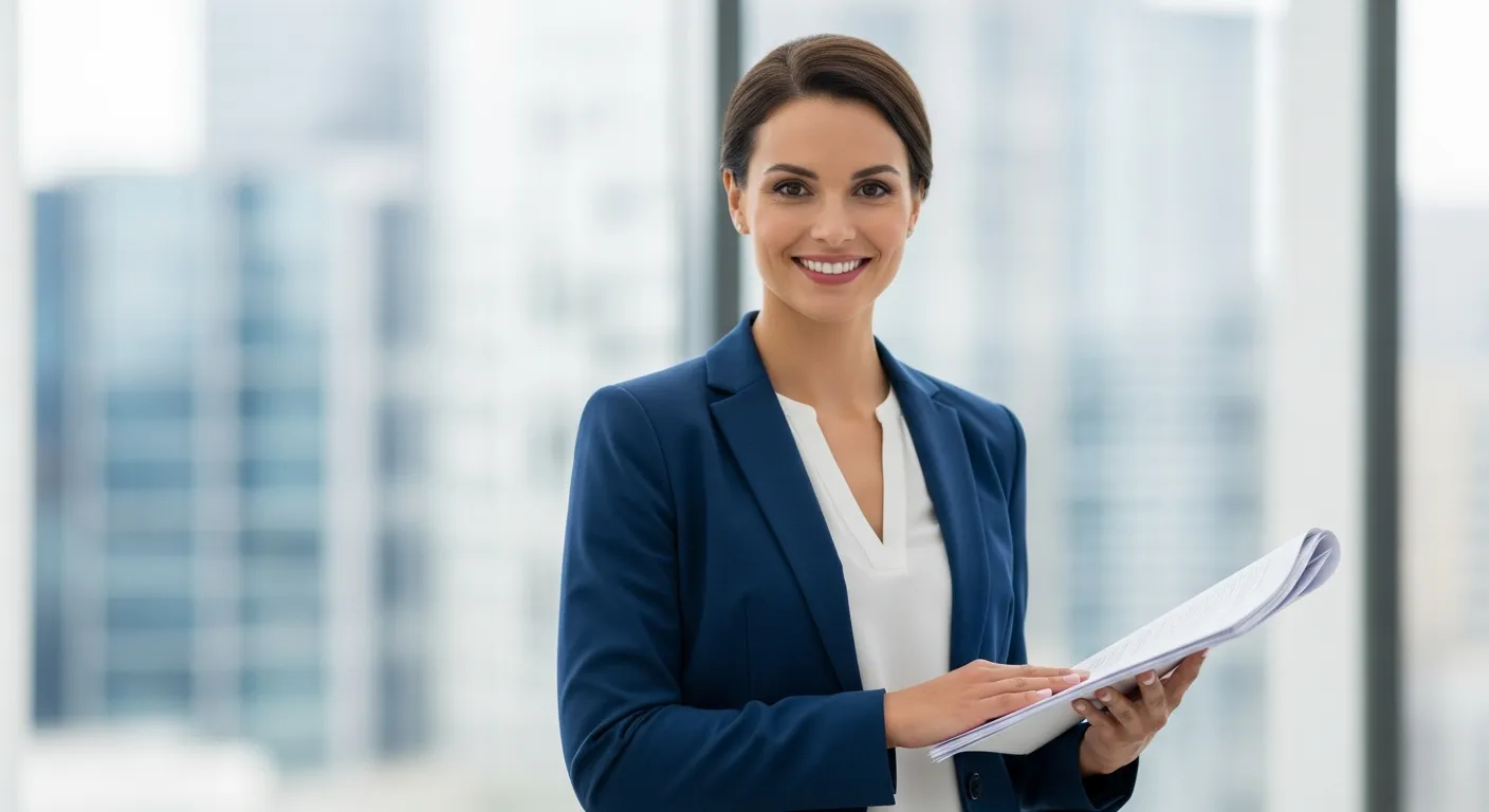 信頼できる求人サービスを表現する女性スタッフ